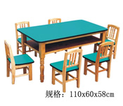 幼儿长方桌椅 HL61037