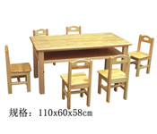 幼儿原木桌子 HL61048